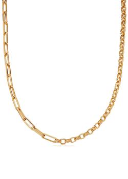 推荐Deconstructed Axiom 18kt gold-plated chain necklace商品