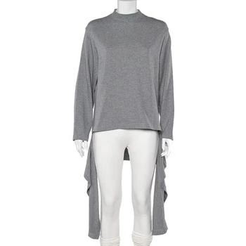 推荐Balenciaga Grey Cotton Knit Waist Tie Detail Oversized Jumper S商品