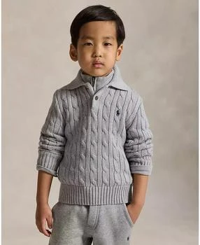 Ralph Lauren | Toddler and Little Boys 2-7 Cable-Knit Cotton Polo Sweater,商家Macy's,价格¥512
