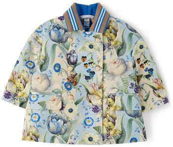 Burberry | 蓝色 & 绿色 Floral Thomas Bear 婴儿夹克 3.7折