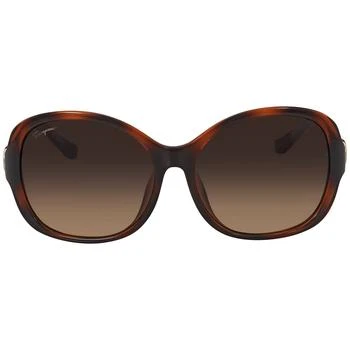 推荐Brown Gradient Butterfly Sunglasses SF744SLA 214 59商品
