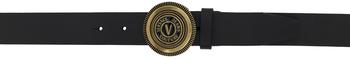 Versace | Black V-Emblem Belt商品图片,