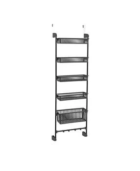 Household Essentials | Over The Door 5 Basket Rack with Hooks with Frame,商家Macy's,价格¥539