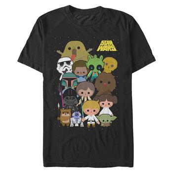 推荐Star Wars Men's Classic Cute Cartoon Cast Short Sleeve T-Shirt商品