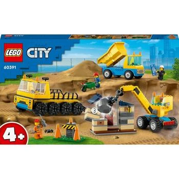 LEGO | LEGO City: Construction Trucks & Wrecking Ball Crane Toys (60391),商家Zavvi US,价格¥494