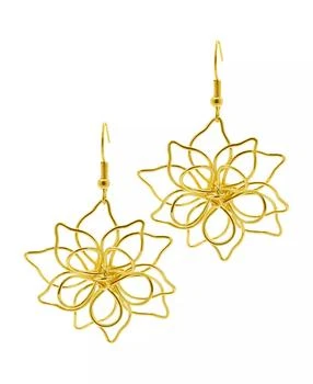 ADORNIA | 14K Gold-Plated Wire Flower Earrings,商家Macy's,价格¥127