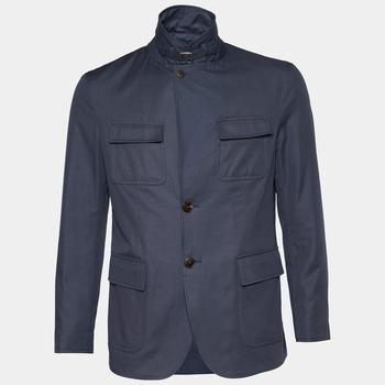 推荐Gucci Blue Cotton Zip Front  Jacket M商品