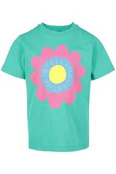 推荐Stella McCartney Kids Flower Printed Crewneck T-Shirt商品