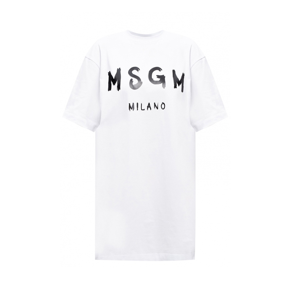 MSGM | MSGM 女士白色印花棉质短袖T恤 3041MDA68-217298-01商品图片,独家减免邮费