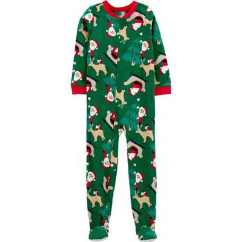 Carter's | Big Boys One-Piece Santa Fleece Footie Pajama商品图片,
