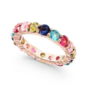 Charter Club | 18K Rose Gold Plate Multicolor Crystal Ring, Created for Macy's 3.9折