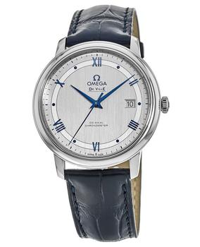 推荐Omega De Ville Prestige Co-Axial 39.5mm Grey & Blue Dial Leather Strap Men's Watch 424.13.40.20.02.003商品