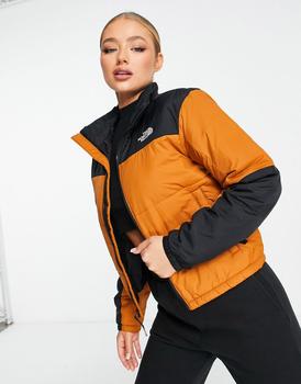 推荐The North Face Gosei puffer jacket in brown and black Exclusive at ASOS商品