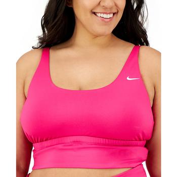 NIKE | Plus Size Essential Scoop-Neck Midkini Top商品图片,4折