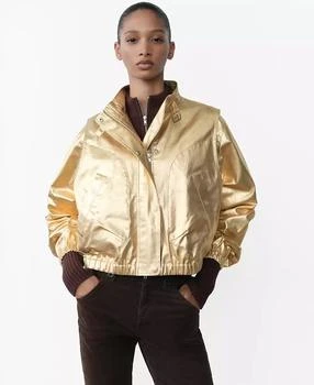 Mango | Women's Metallic Denim Bomber Jacket,商家Macy's,价格¥1047