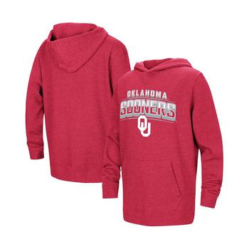 Colosseum | Youth Boys Heather Crimson Oklahoma Sooners Sunrise Core Pullover Hoodie商品图片,