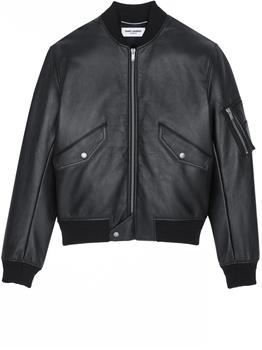 圣罗兰皮衣, Yves Saint Laurent | Black leather bomber jacket商品图片 8.5折