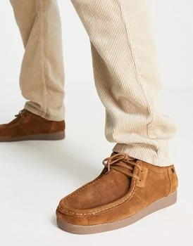 推荐Jack & Jones suede mock toe lace up boot in tan商品