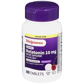 Walgreens | Melatonin 10 mg Quick-Dissolving Tablets Dye-Free Cherry,商家Walgreens,价格¥125
