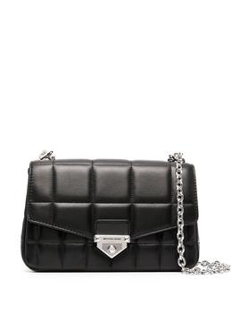 michael kors soho, Michael Kors | Soho Black Quilted Leather Shoulder Bag with Silver Details Woman商品图片 7.9折