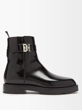 Givenchy | Square-toe leather ankle boots商品图片,