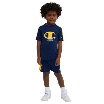 推荐Little Boys Color Block Short Sleeves T-shirt and Shorts, 2 Piece Set商品