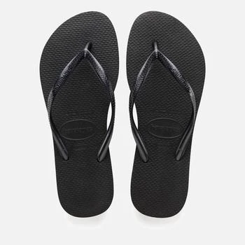 推荐Havaianas Women's Slim Flip Flops - Black商品