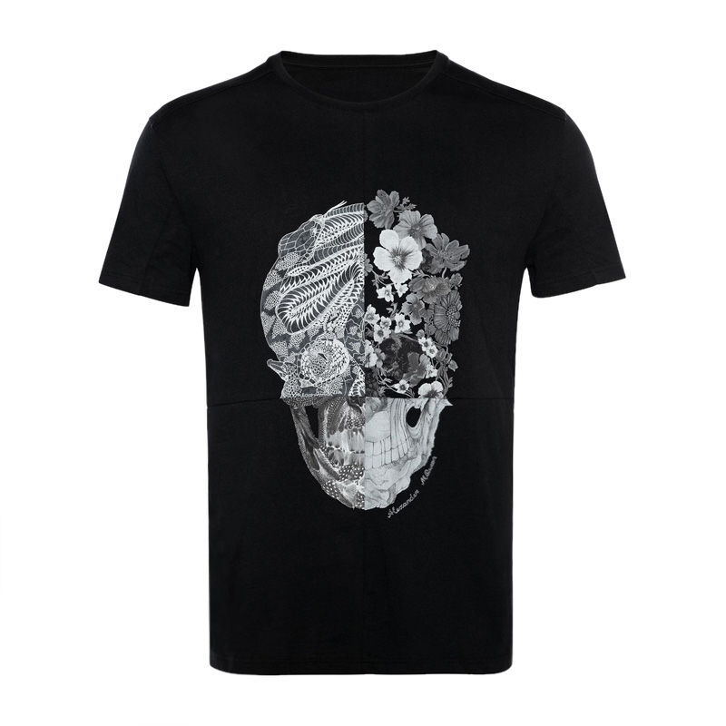 亚历山大·王鞋子, Alexander McQueen | Alexander McQueen 亚历山大·麦昆 男士骷髅图案黑色有机棉T恤 550462-QMZ59-0900商品图片 满$100享9.5折, 满折