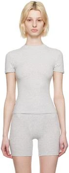 SKIMS | Gray Cotton Jersey T-Shirt 