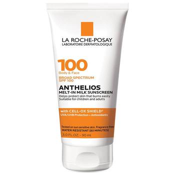 La Roche Posay | Anthelios Melt-in Milk Body and Face Sunscreen Lotion SPF 100商品图片,满$40享8折, 满折