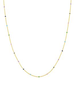 商品14K Yellow Gold & Multicolor Enamel Beaded Chain Necklace,商家Saks OFF 5TH,价格¥2263图片