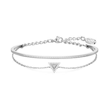商品Swarovski | Silver-Tone Crystal Triangle Layered Bracelet,商家Macy's,价格¥1195图片
