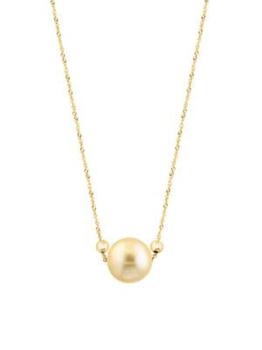 商品14K Yellow Gold & 10MM South Sea Pearl Pendant Necklace图片