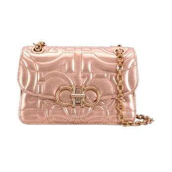 菲拉格慕包单肩包, Salvatore Ferragamo | SALVATORE FERRAGAMO 女士粉色皮革单肩斜挎包 21-H153-716470商品图片 满$100享9.5折, 满折