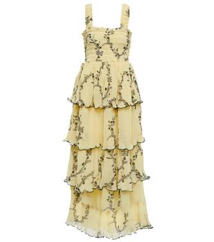 ganni floral pleated shirtdress, Ganni | Floral pleated georgette midi dress商品图片 