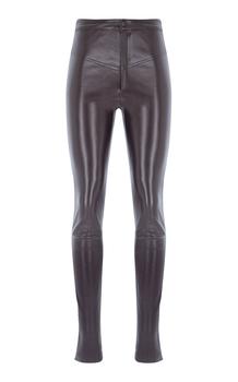 推荐Zeynep ArÃ§ay - Women's High-Rise Leather Skinny Pants - Brown - Moda Operandi商品