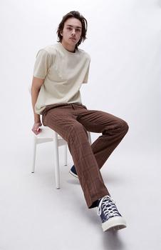 PacSun | Brown Plaid Bootcut Trousers商品图片,4.9折