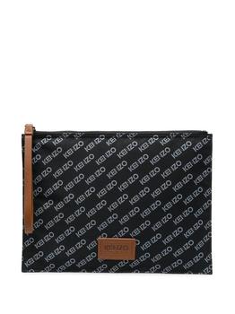 Kenzo | Kenzo All-Over Logo Print Clutch Bag商品图片,5.2折