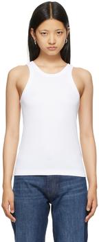 product White Curved Rib Tank Top image