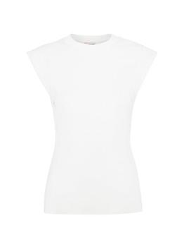 Alexander McQueen | Cap-Sleeve Cotton T-Shirt商品图片,