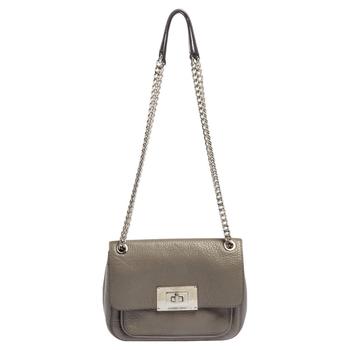 michael kors sloan, [二手商品] Michael Kors | Michael Kors Grey Leather Sloan Flap Shoulder Bag商品图片 4折