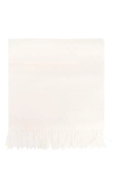 Max Mara | Max Mara Logo Embroidered Scarf Edge Scarf,商家Cettire,价格¥2453