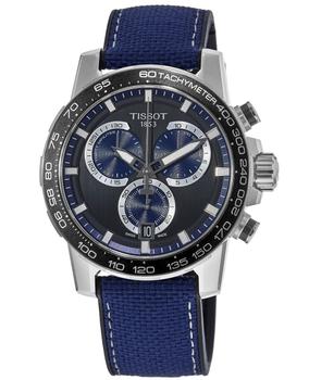 推荐Tissot Supersport Chrono Black Dial Textile Strap Men's Watch T125.617.17.051.03商品