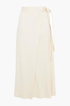 ROSETTA GETTY, ROSETTA GETTY | Wrap-effect stretch-cady midi skirt商品图片 5.4折