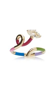 Bea Bongiasca | Bea Bongiasca - 9K Gold; Crystal; And Enamel Ring - Multi - US 6 - Moda Operandi - Gifts For Her,商家Fashion US,价格¥8974