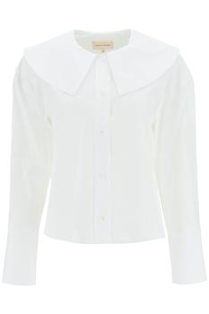 推荐Loulou studio ketam cotton shirt with oversized collar商品