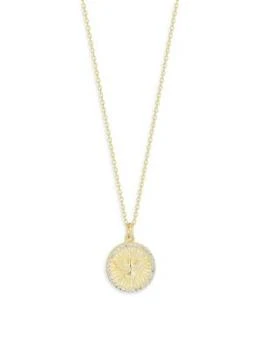 Chloe & Madison | 14K Goldplated Sterling Silver & Cubic Zirconia Phoenix Pendant Chain Necklace,商家Saks OFF 5TH,价格¥376