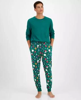 Holiday Lane | Men's Ornament Mix It Cotton Matching Family Pajamas Set, Created for Macy's,商家Macy's,价格¥183