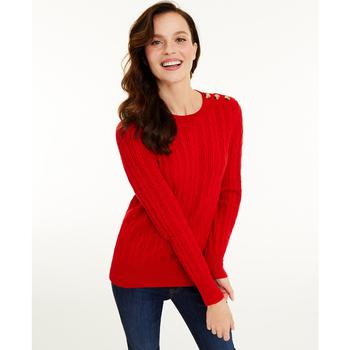 推荐Button-Shoulder Sweater, Created for Macy's商品