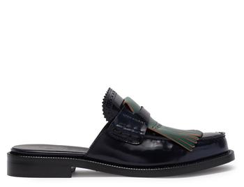 burberry鞋, Burberry | Beckshill Contrast Kiltie Fringe Leather Mules商品图片 6.9折